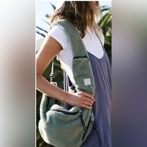 FP Movement by Free People Sage Green Sherpa sling bag!  Soo cute!